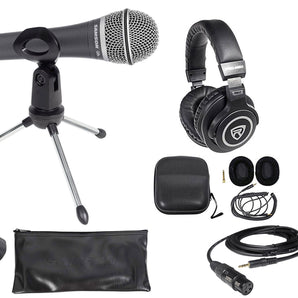 Samson Q8X PC Gaming Twitch Live Stream Kit w/ Game Microphone+Stand+Headphones