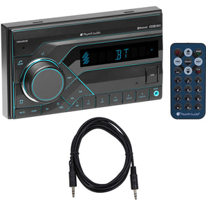Planet Audio PM40RGB 2-Din Digital Media Car Receiver w/Bluetooth/USB+AUX Cable
