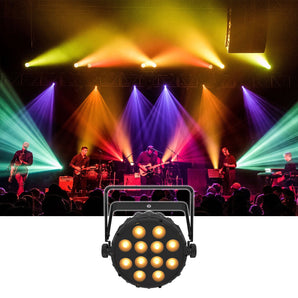 (2) Chauvet DJ SLIMPAR Q12 BT ILS Wireless Par Wash Up-Lights w/ Bluetooth