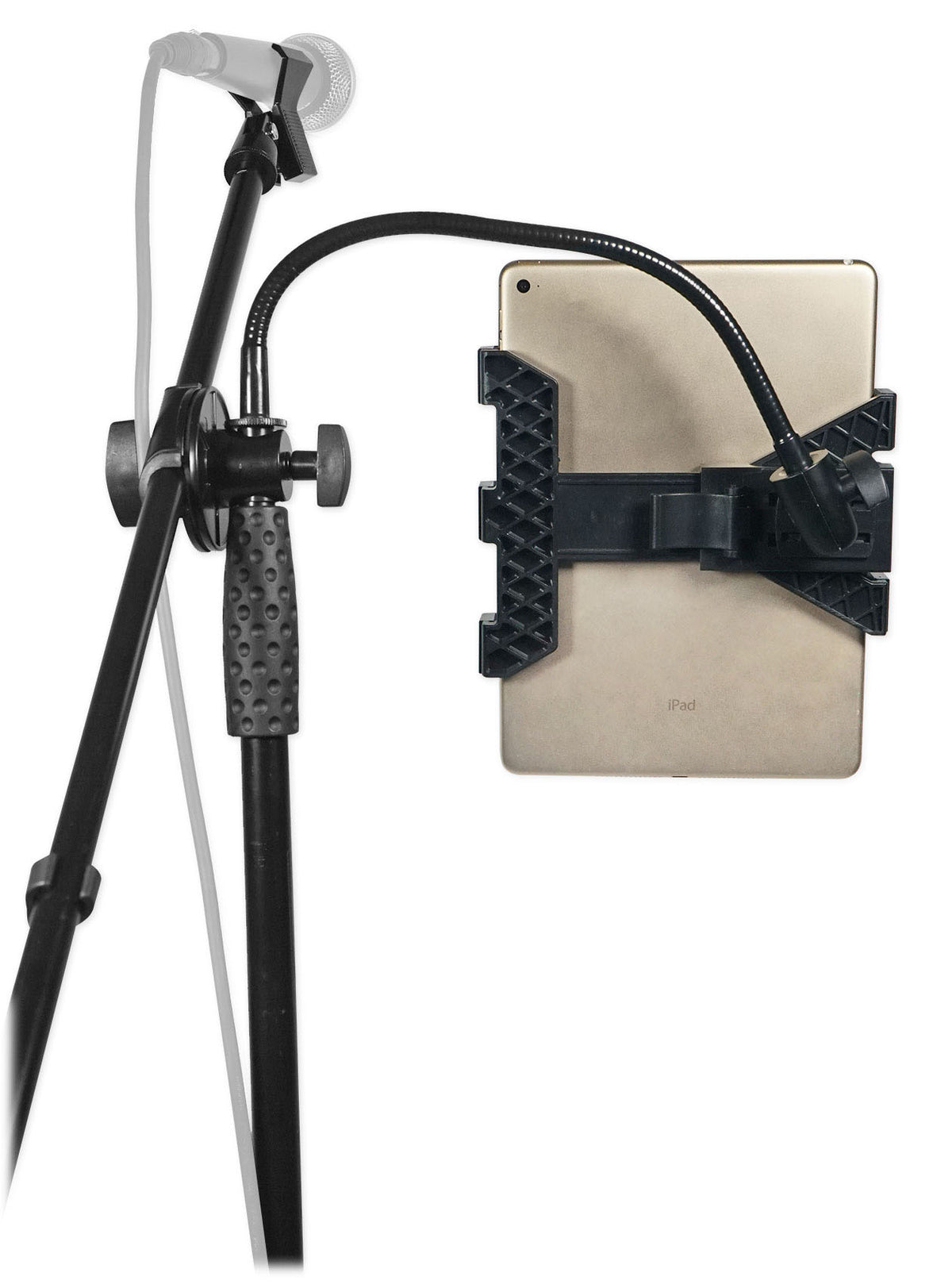 Rockville RVMIC5 Tripod Microphone Mic Stand w/ Boom+Gooseneck w/iPad Clip+Bag