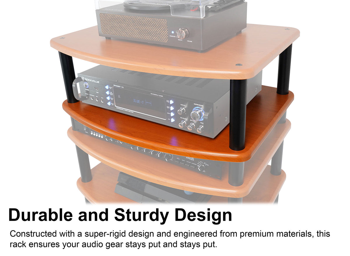 FLX Classic Wood 4-Shelf + Classic Wood Add-On Shelf Bundle