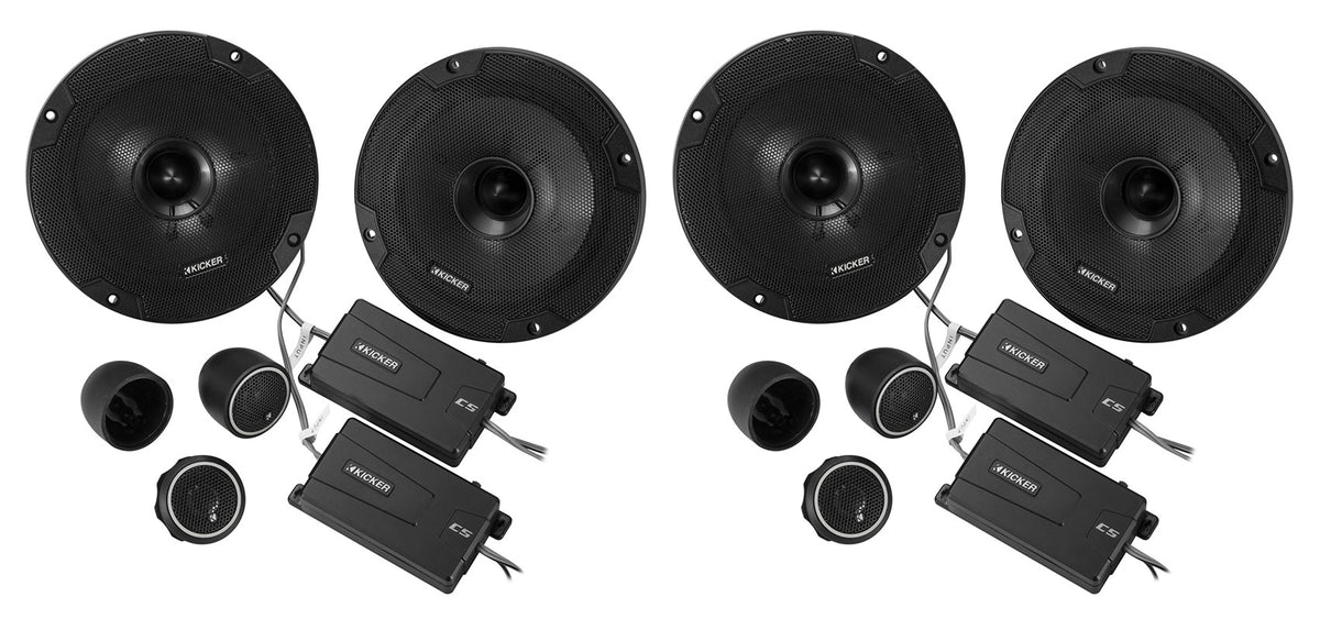6.5" 600W Component Speakers, 2 Pairs
