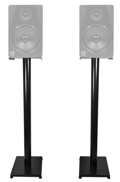 Pair Mackie MR524 5” 50 Watt Powered Active Studio Monitor Speakers+37" Stands