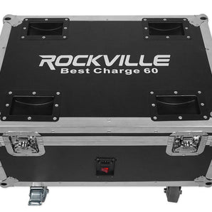 Rockville BEST CHARGE 60 Charging Travel Road Case For (6) BEST PAR 60 Lights