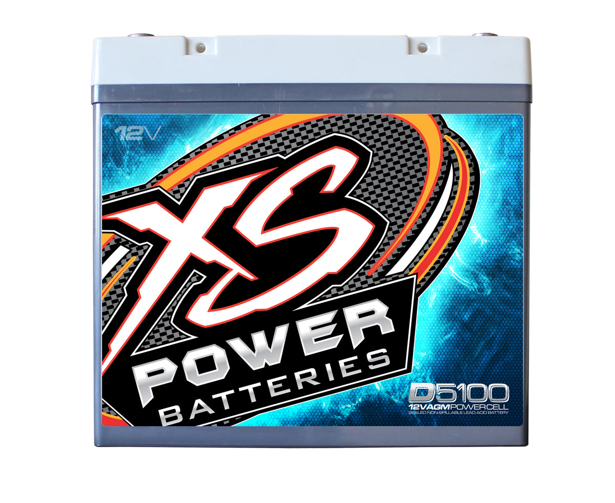 XS Power D5100 3100 Amp AGM Power Cell Car Audio Battery + Terminal Hardware