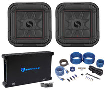 2 46L7T102 10" 1000w L7T Subwoofers Solo-Baric Sub+Mono Amplifier+Amp Kit
