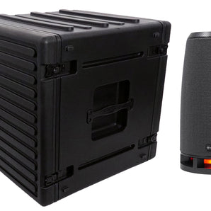 SKB 1SKB-R12U 12U 12-Rack Space Black Molded Roto Rack Case + RockShip Speaker