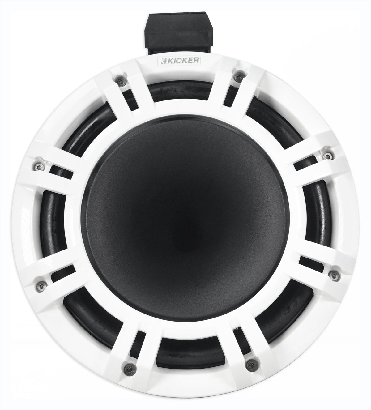 Pair Kicker KMTC9 HLCD 9" 600w White Wakeboard Tower LED Speakers w/Horns 44KMTC94W