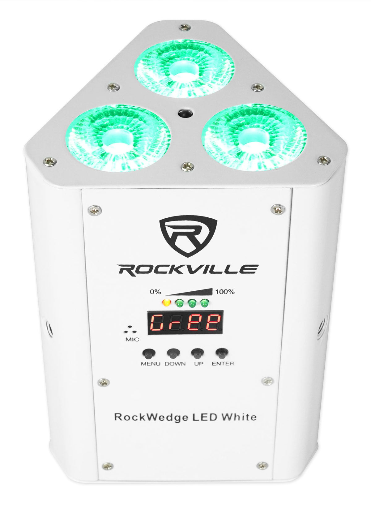 (6) RockWedge LED White RGBWA+UV Rechargeable Wireless DMX Lights+Bag