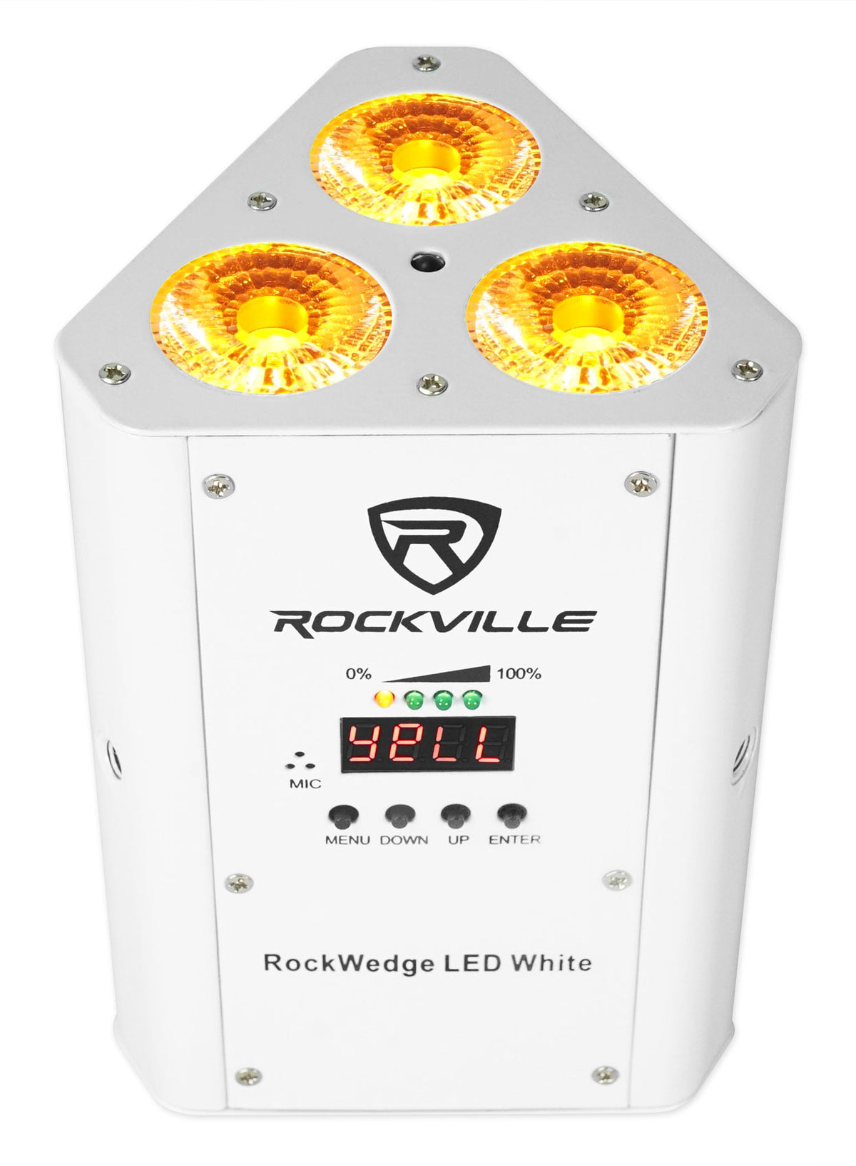 (6) RockWedge LED White RGBWA+UV Rechargeable Wireless DMX Lights+Bag