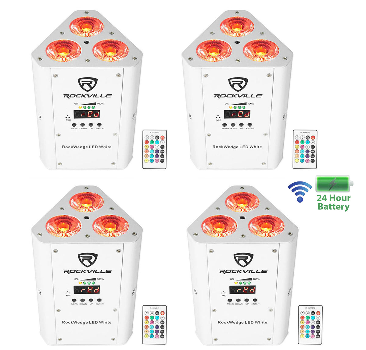 RockWedge LED White 4-Pack