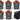 5) Rockville RockWedge LED RGBWA+UV Rechargeable Battery Wireless DMX Lights+Bag