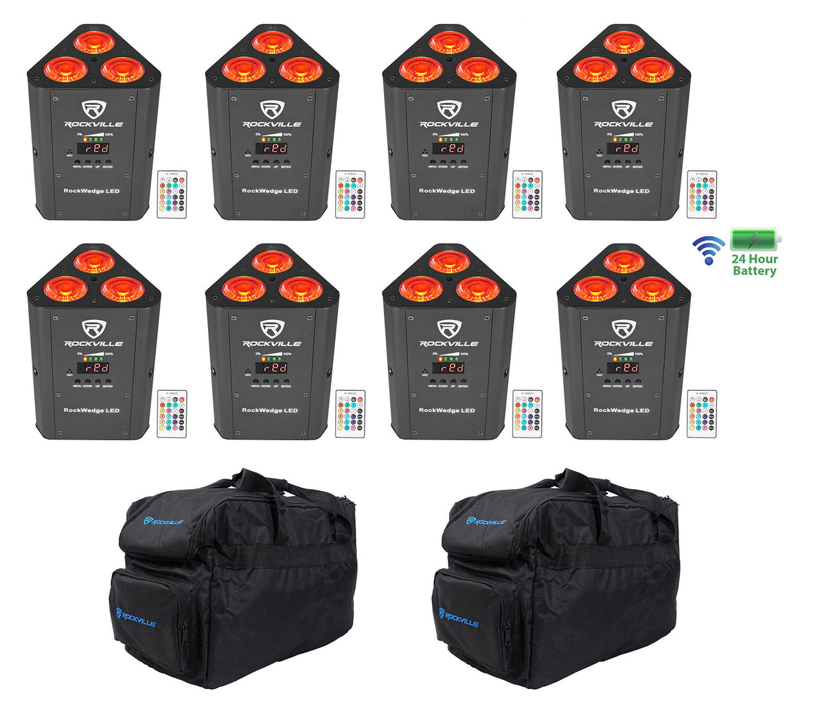RockWedge LED 8-Pack + RLB30 8-Pack