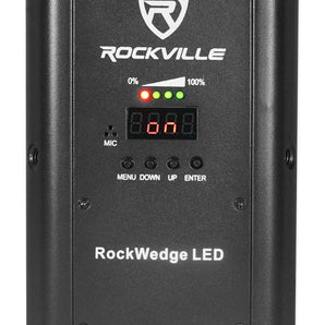 Rockville RockWedge LED 54w RGBWA + UV Rechargeable Battery Wireless DMX Par Light
