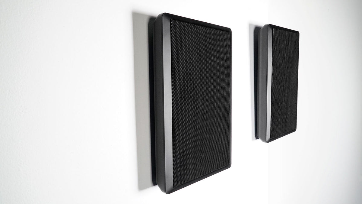 Pair Rockville RockSlim 70B Black 5.25" 70v Commercial Restaurant Wall Speakers