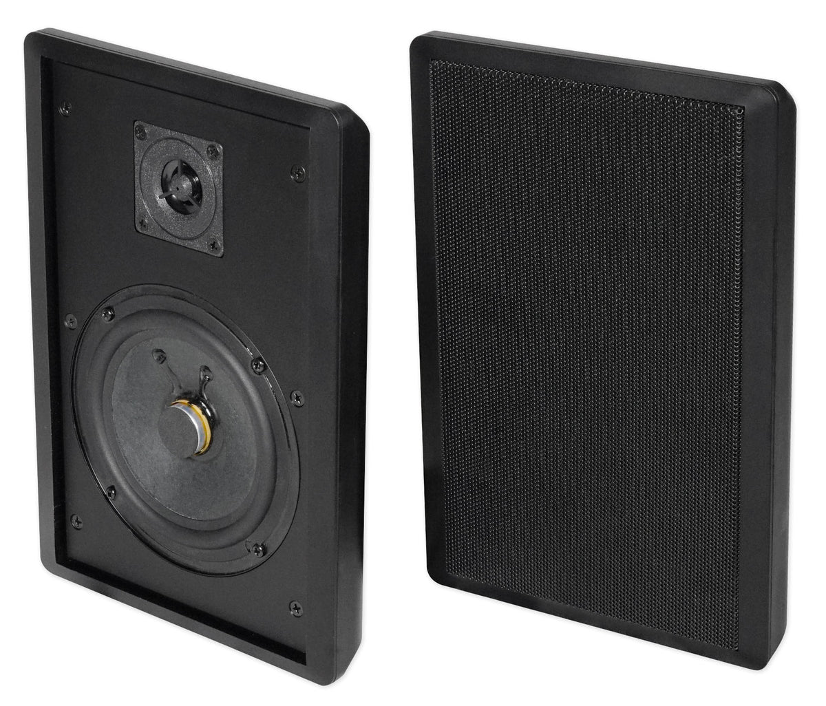 Pair Rockville RockSlim 70B Black 5.25" 70v Commercial Restaurant Wall Speakers