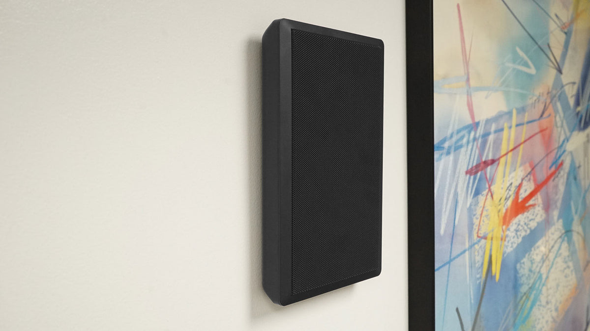 Pair Rockville RockSlim 70B Black 5.25" 70v Commercial Restaurant Wall Speakers
