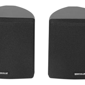 Cube by Rockville Pair of 3.5" Black Commerical 70v Swivel Wall Mount Speakers