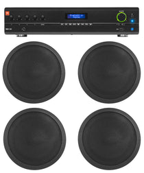 JBL Commercial 70v Amp+(4) Black 5" Ceiling Speakers For Restaurant/Bar/Cafe