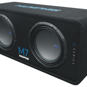 Memphis Audio M7E12D1 M7 Dual 12" 3000w Loaded Car Subwoofers+Amplifier+Wire Kit