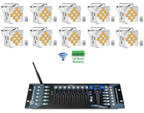 10 BEST PAR 60 White Rechargeable Wash Lights + Wireless DMX Controller