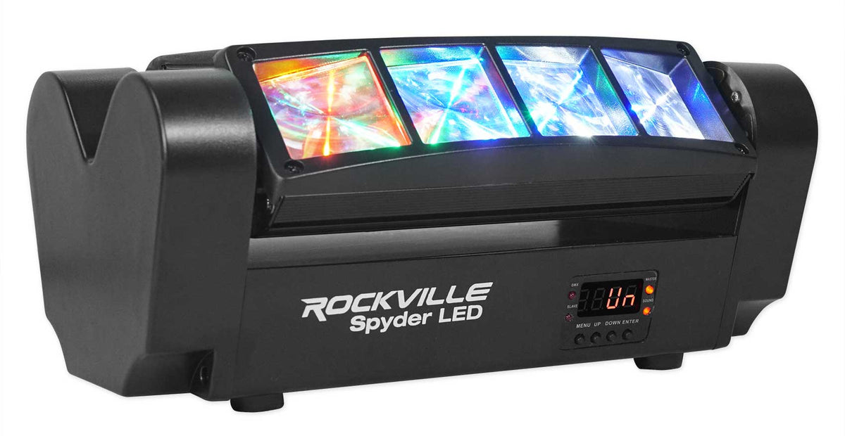 (4) VERTIGO HEX LED Dance Floor Effects + Spyder LED Moving Head