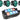 4) American DJ VERTIGO HEX LED 6-Color Dance Floor Effect Lights and Spyder LED