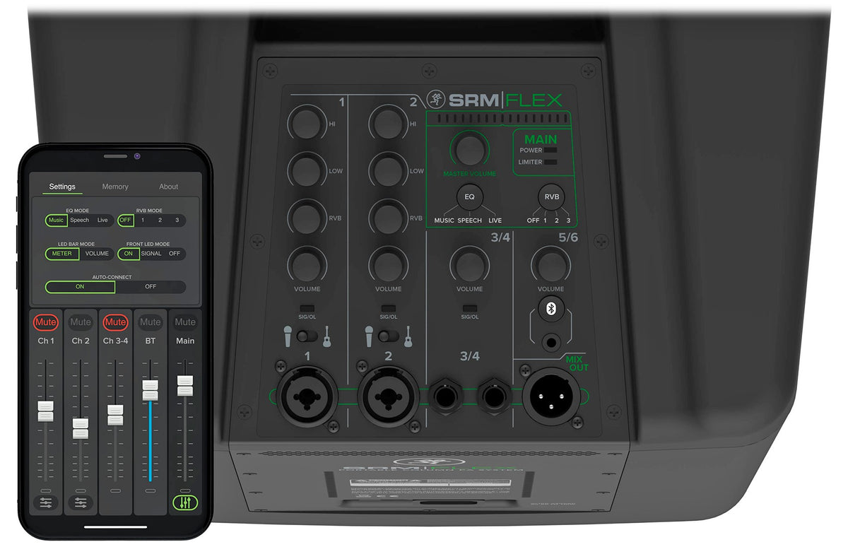 Mackie SRM-Flex 1300w Portable Line Array DJ Speaker PA System w/Sub+Carry Bag