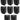 8) Rockville WET-6B 70V 6.5" IP55 Black Commercial Indoor/Outdoor Wall Speakers