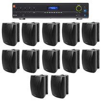 JBL VMA1240 Commercial/Restaurant 70v Mixer/Amplifier+(12) 6.5" Wall Speakers