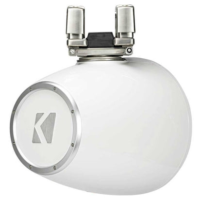 Pair Kicker KMTC11 HLCD 11" 600w White Wakeboard Tower Speakers w/Horns 44KMTC114W