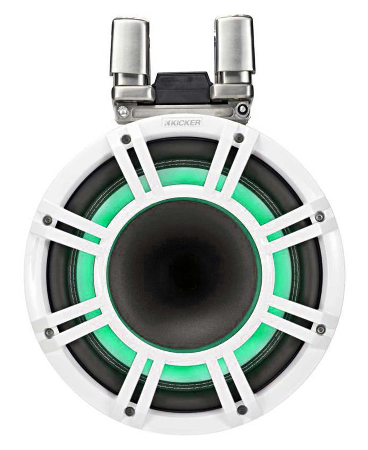 Pair Kicker KMTC11 HLCD 11" 600w White Wakeboard Tower Speakers w/Horns 44KMTC114W