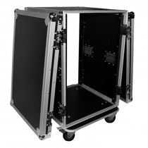 Pro X TOV T-16RSS 16U 3/8" Wood ATA300 Rack DJ Amplifier Flight Case w/ Wheels