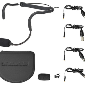 Samson QEX Fitness Headset Microphone Mic+4 Adapters+Case For Yoga/Spin/Pilates