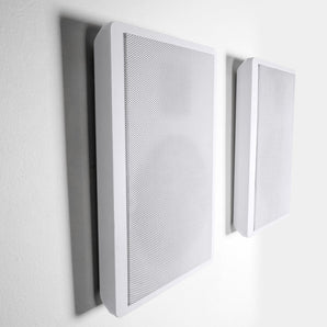 2 Rockville RockSlim White Home Theater 5.25" 240w Easy Wall Mount Slim Speakers