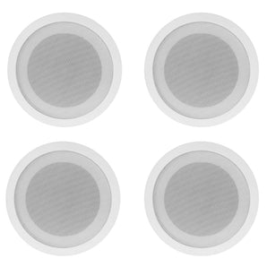 Pair (2) Rockville CCL5T White 70V 5" Commercial Ceiling Speakers 4 Restaurant/Office