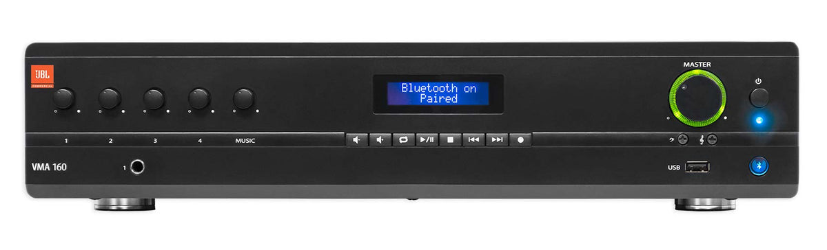 JBL VMA160 60-Watt 70 Volt 70V Mixer/Amplifier with Bluetooth 5 Channel Inputs