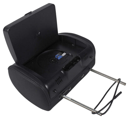 Rockville RVD951-BK 9” Black Dual DVD/USB/HDMI/SD Car Headrest Monitors + Games