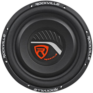 Rockville W12T4S2 12" Shallow Mount 1400w Car Subwoofer+Sealed Sub Box Enclosure