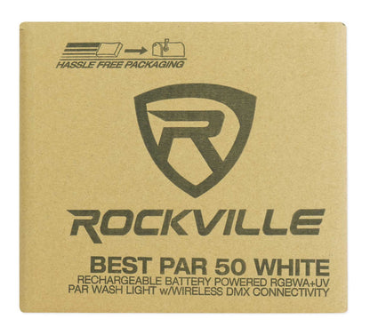 BEST PAR 50 White 6-Pack + ROCKFORCE W2 Controller Bundle