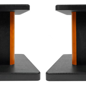 2 Rockville RHT8C Computer/Bookshelf Desktop Speaker/Studio Monitor Stands-Wood