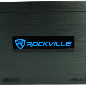 Rockville DBM12 2000 Watt 2 Ohm Marine/Boat Mono Amplifier Amp w/Covers and Bass Remote