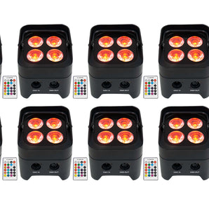 10) Rockville BEST PAR 50 Battery Par Can Wash Up-Lights w/Wireless DMX+RGBWA+UV
