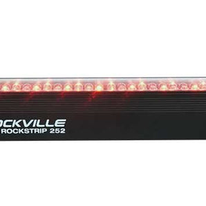 (2) Rockville ROCKSTRIP 252 LED DMX RGB Color Strip DJ Wash Up Light Bars+Bag