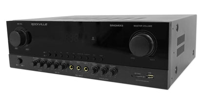 Rockville SINGMIX 5 2000w Bluetooth DJ/Pro/Karaoke/Home Amplifier Mixer Receiver