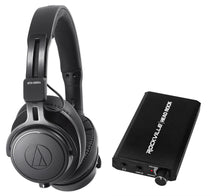 Audio Technica ATH-M60X Monitor Headphones+Rechargeable Headphone Amplifier Amp
