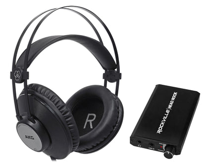 K72 Headphones with HeadRock Headphone Amplifier