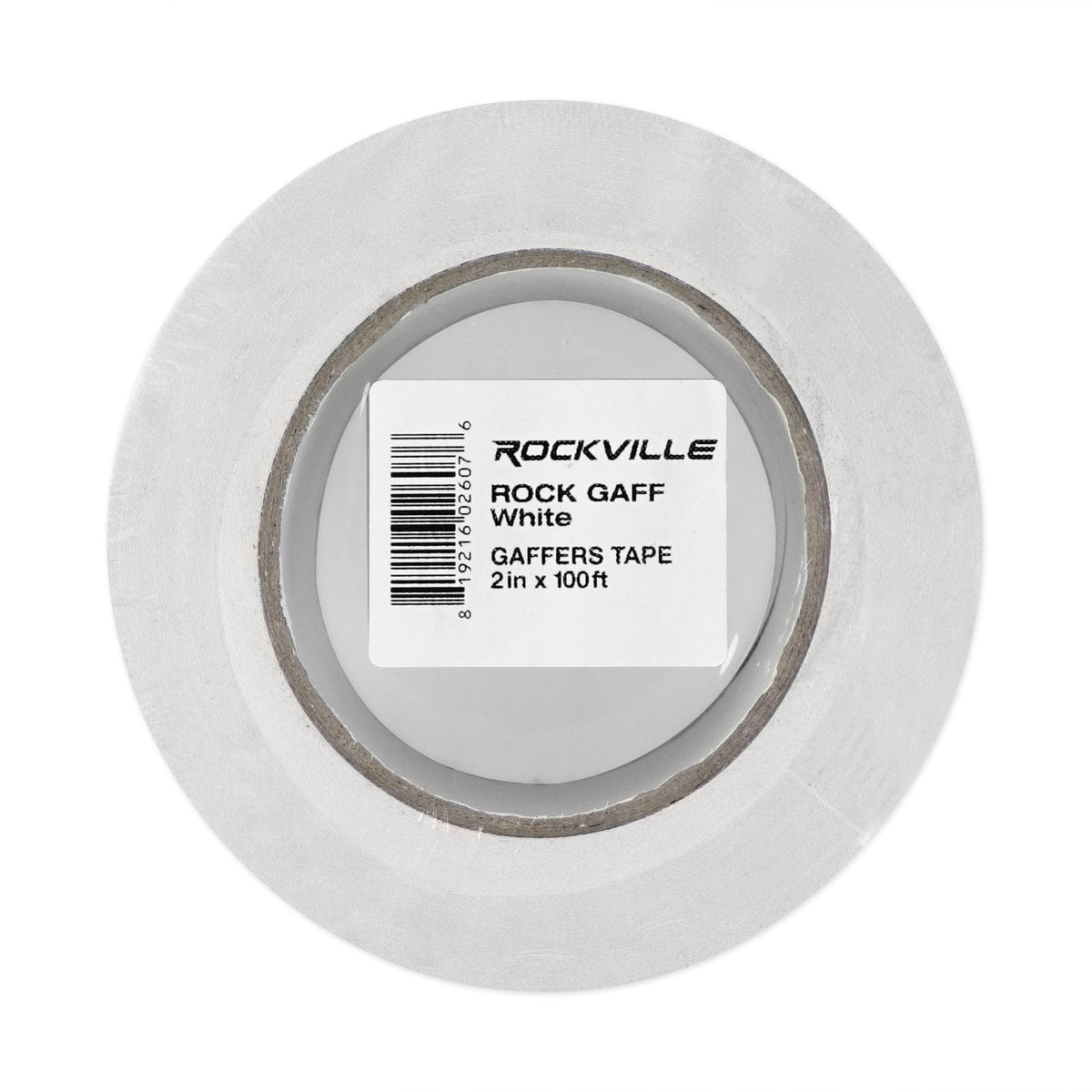 Rockville ROCK GAFF White Gaffers Tape 2" x 100 Ft For Pro Audio/Stage Wire