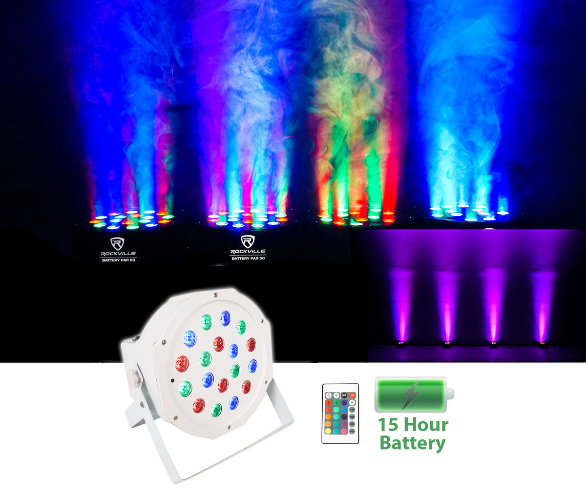 BATTERY PAR 50 White 8-Pack + RLB30 Lighting Bags 2-Pack Bundle