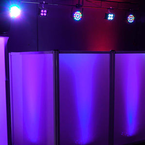 (8) Rockville BATTERY PAR 50 White Rechargeable LED DMX DJ Wash Up-Lights+Bags